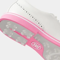 Men's Brogue Heel Gallivanter Spikeless Golf Shoe - White/Pink