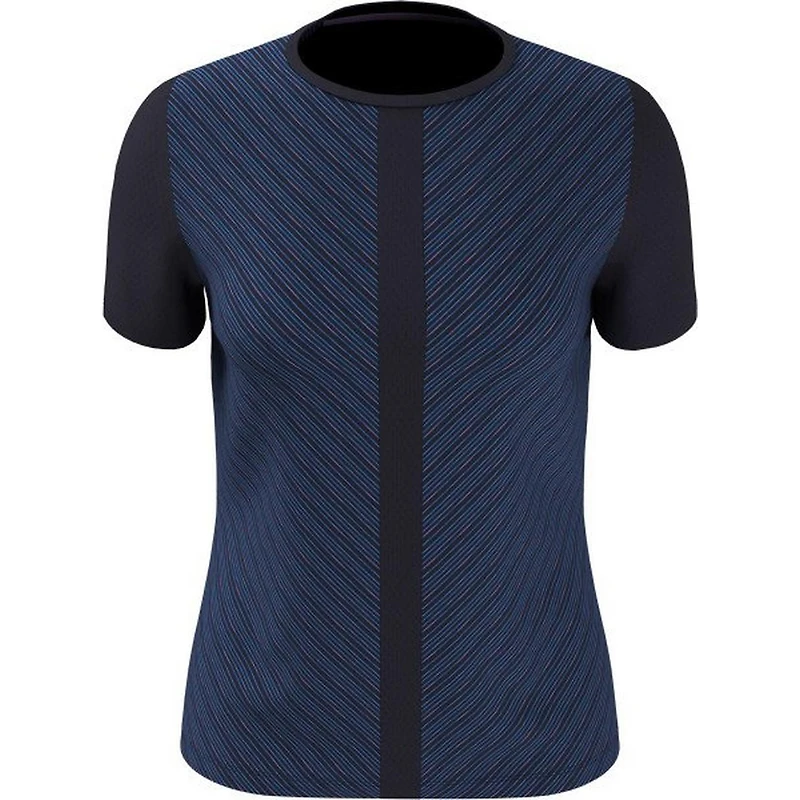 Women's Reflection Stripe Mesh Short Sleeve Top