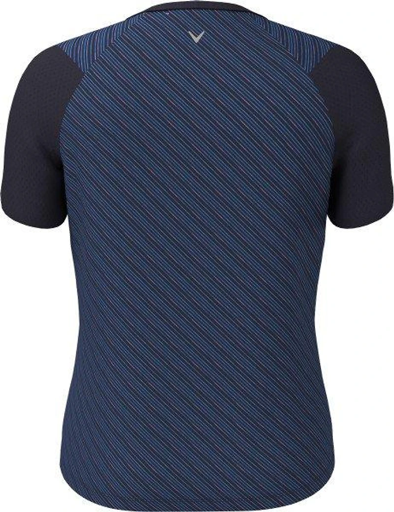 Women's Reflection Stripe Mesh Short Sleeve Top