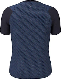 Women's Reflection Stripe Mesh Short Sleeve Top