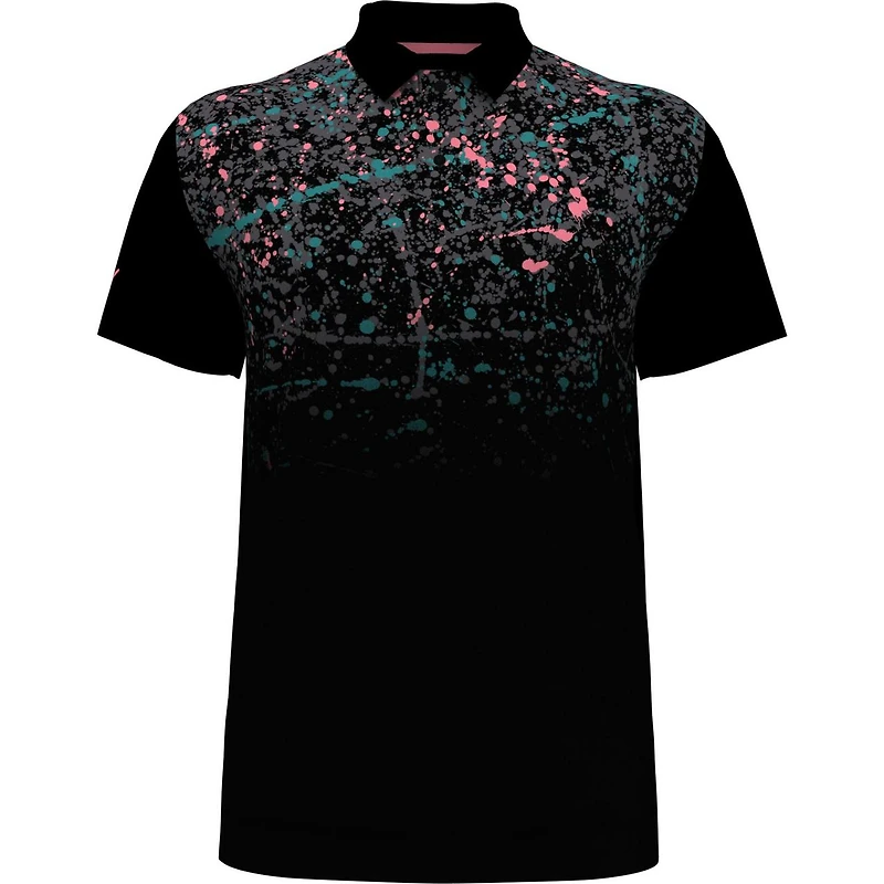 Men's Splatter Paint Ombre Short Sleeve Polo