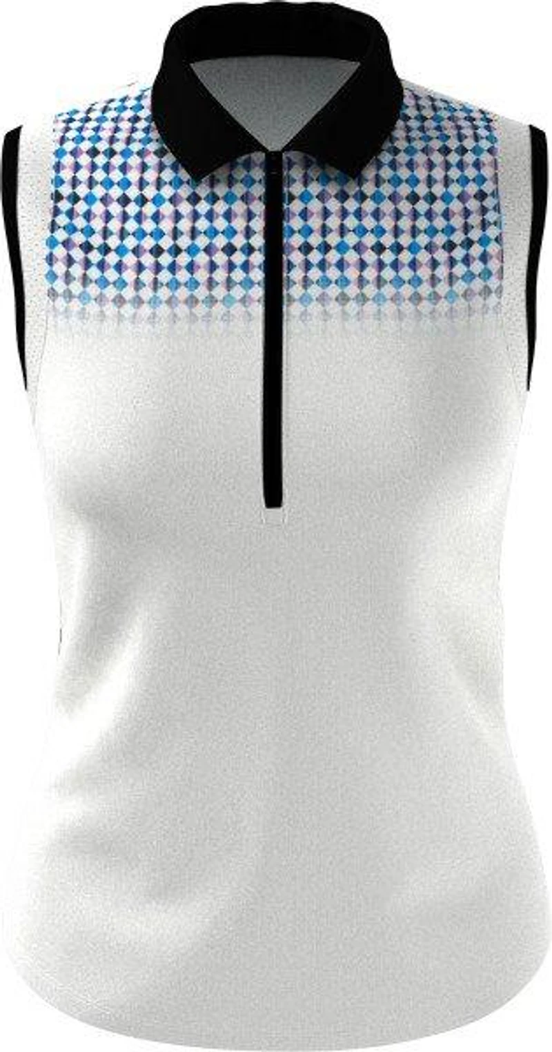 Women's Geo Print Sleeveless Polo