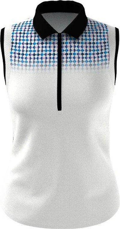 Women's Geo Print Sleeveless Polo