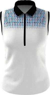 Women's Geo Print Sleeveless Polo
