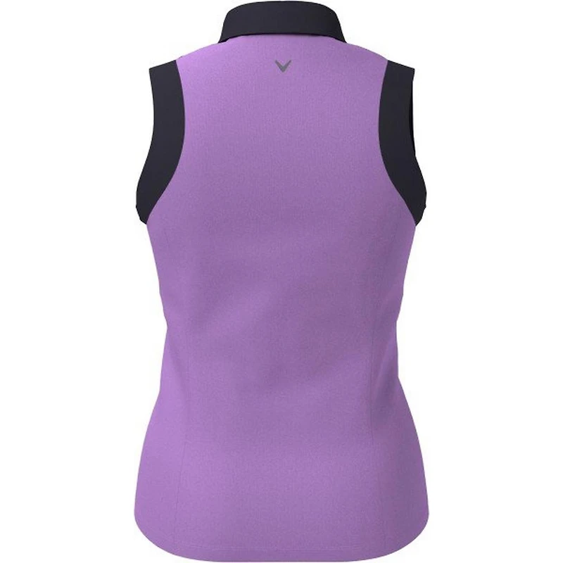 Women's Colourblock Sleeveless Polo