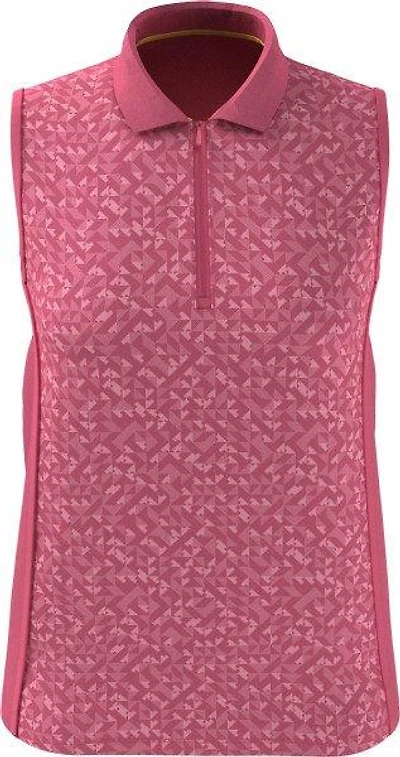 Women's Printed Sleeveless Polo