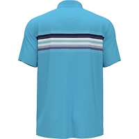 Men's Coastal Ombre Stripe Short Sleeve Polo