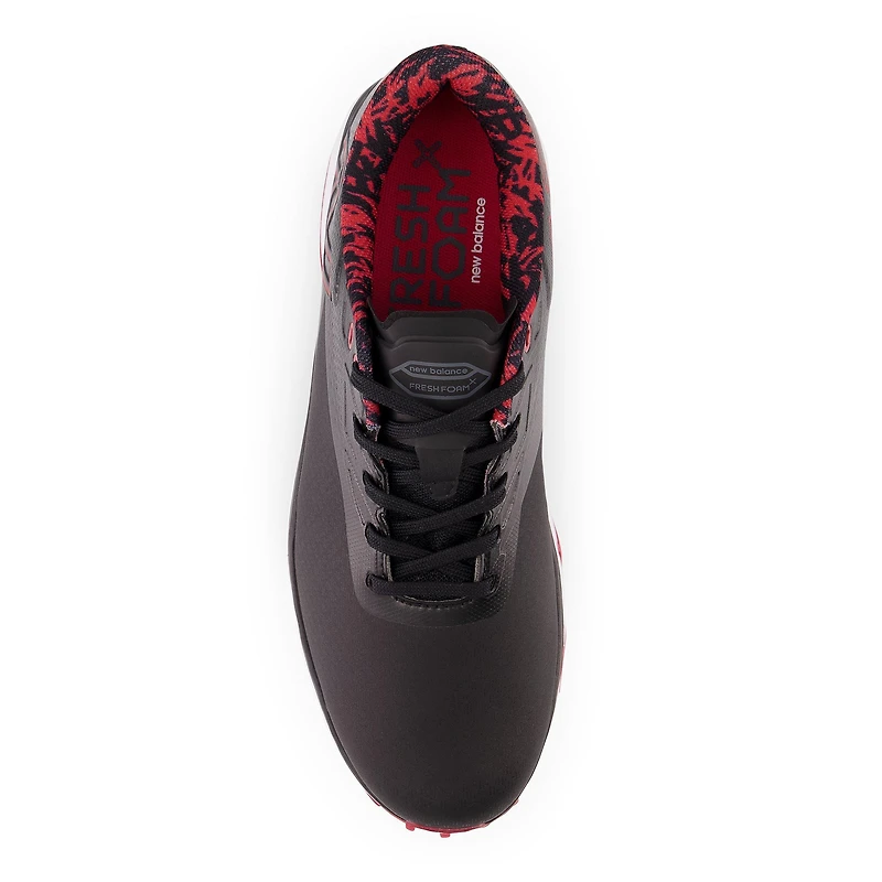 Men's Fresh Foam X Defender Spiked Golf Shoe - Black/Red