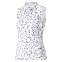 Girl's MATTR Micro Floral Sleeveless Polo