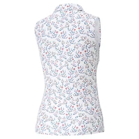 Girl's MATTR Micro Floral Sleeveless Polo