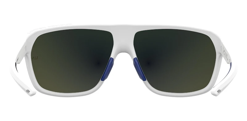 Dominate Matte White/Blue ML Mirror Sunglasses