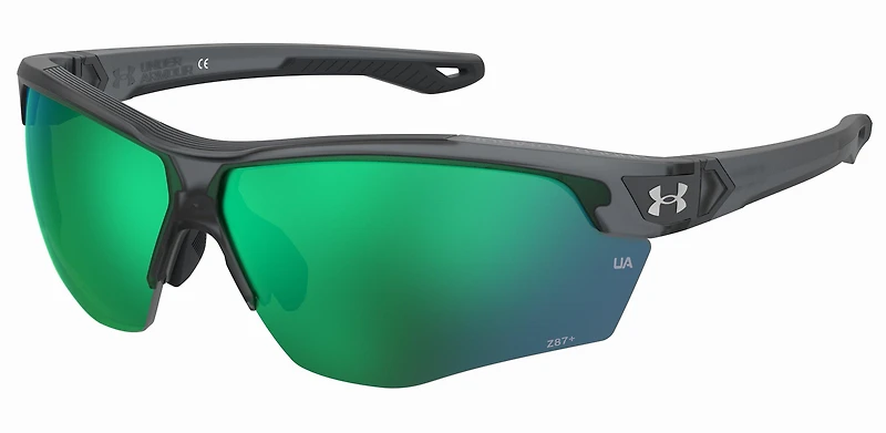 Yard Dual Mt Transparent Pitch Grey/Emerald ML Mirror Sunglasses