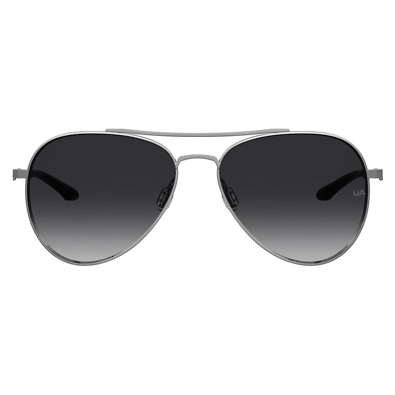 Unisex Instinct Shiny Dark Ruthenium/Grey Polarized Sunglasses