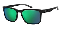 Unisex Assist 2 Shiny Black/Emerald Mirror Sunglasses