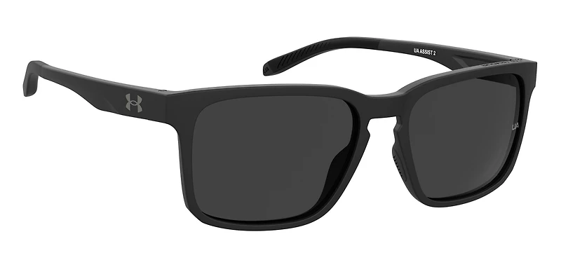 Unisex Assist 2 Matte Black/Grey Sunglasses