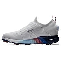 Men's HyperFlex BOA Spiked Golf Shoe - White/Blue/Purple