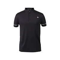 Men's Solid Henley Collar Short Sleeve Polo