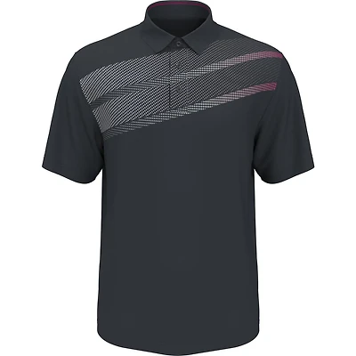 Men's Asymmetric Gradient Print Short Sleeve Polo