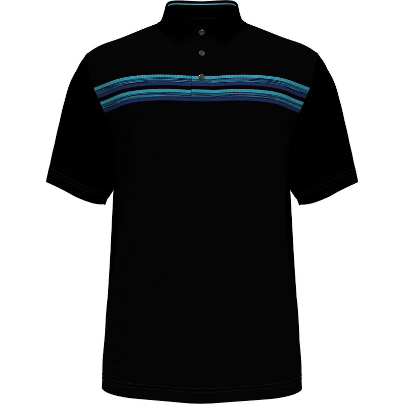Men's Chest Stripe Short Sleeve Polo