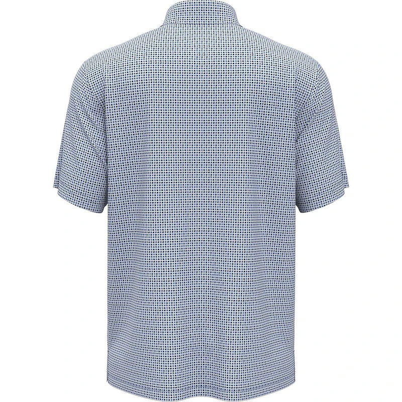 Men's Airflux Cut Out Geo Print Short Sleeve Polo