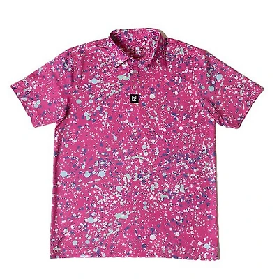 Men's Paint Splatter Short Sleeve Polo