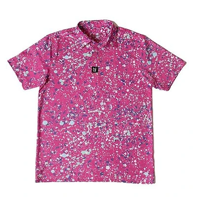 Men's Paint Splatter Short Sleeve Polo