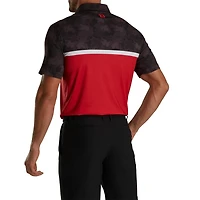 Men's Engineered Tonal Leaf Short Sleeve Polo