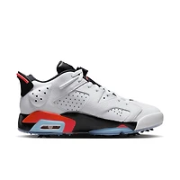 Air Jordan Retro 6 G Spiked Golf Shoe-White/Black/Red