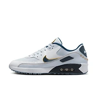 Air Max 90 G NRG Spikeless Golf Shoe-Gold/Navy/White