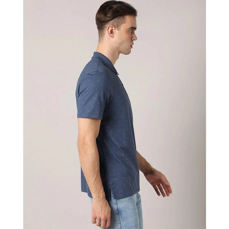 Men's Smooth Cotton Mini Dash Short Sleeve Polo