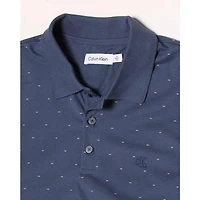 Men's Smooth Cotton Mini Dash Short Sleeve Polo