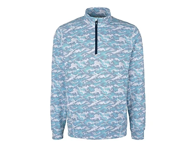 Men's Traverse Camo Print Stretch 1/4 Zip Pullover