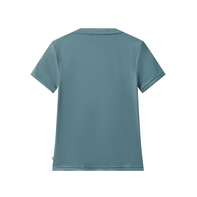 Women's Butterfly Beach Button Short Sleeve Top