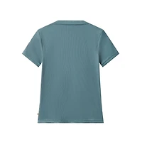 Women's Butterfly Beach Button Short Sleeve Top