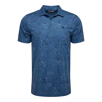 Men's Splatter Print Short Sleeve Polo