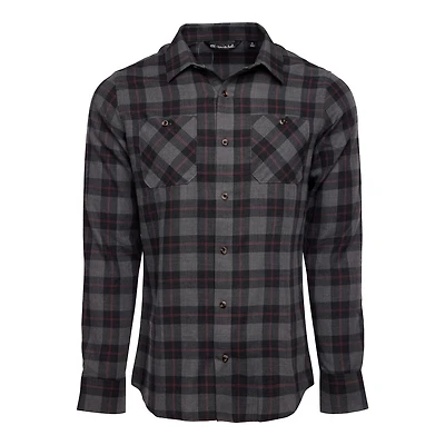 Men's Cloud Flannel Plaid Long Sleeve Shirt