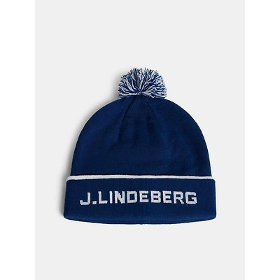 Men's Stripe Beanie with Pom