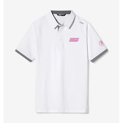 Men's Pink Whitney Script Tradition Short Sleeve Polo