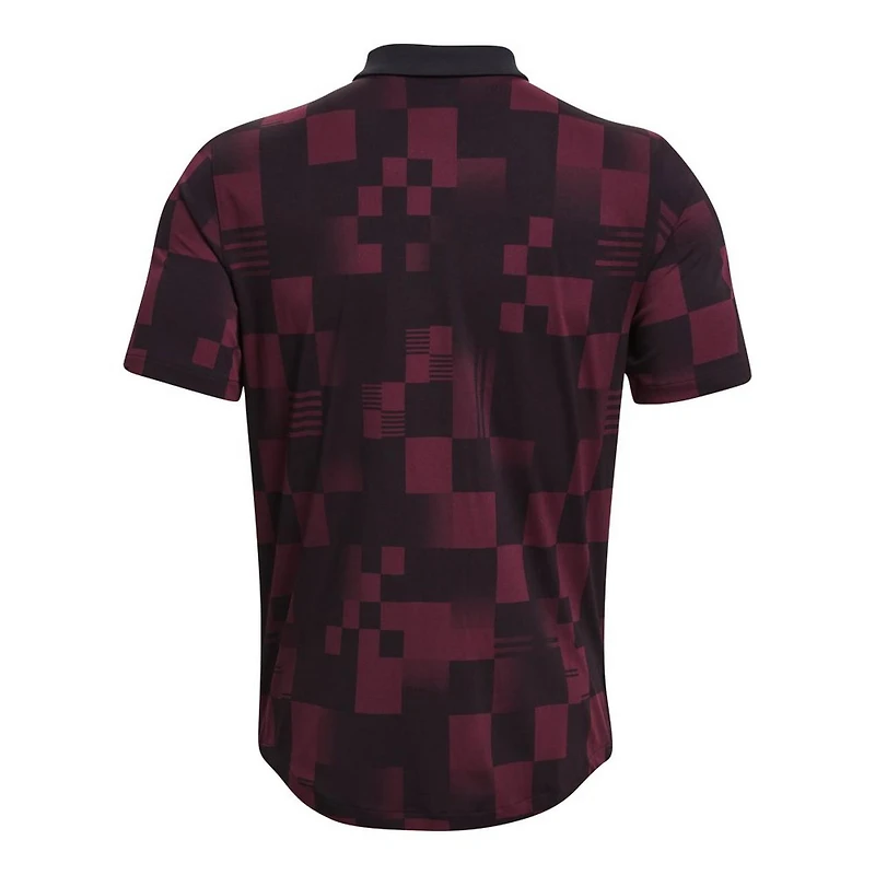 Men's Curry Printed Short Sleeve Polo
