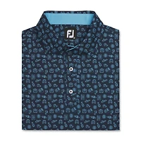 Men's Travel Print Short Sleeve Polo