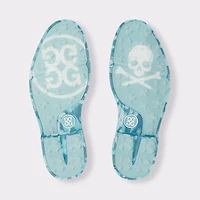 Men's Gallivanter Camo Sole Spikeless Golf Shoe- White/Teal