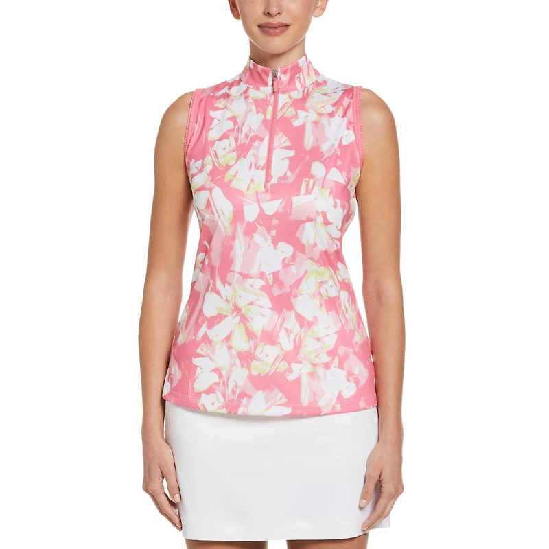 Women's Fragmented Floral Sleeveless Top