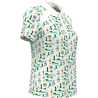 Women's Geo Print Short Sleeve Polo
