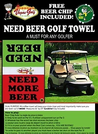 Need Beer Golf Towel