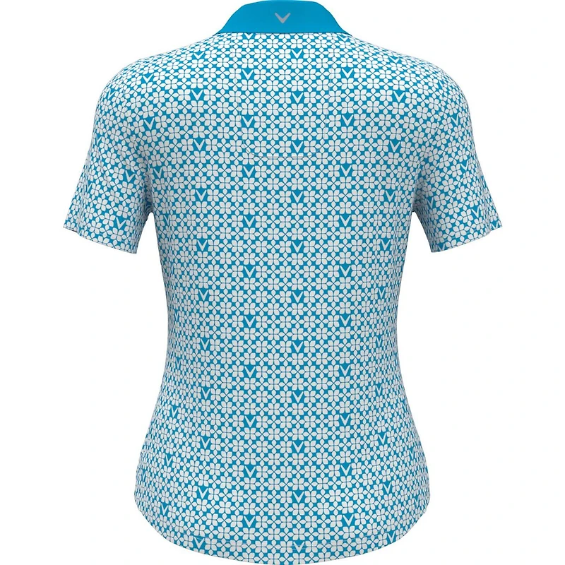 Women's Trademark Printed Short Sleeve Polo
