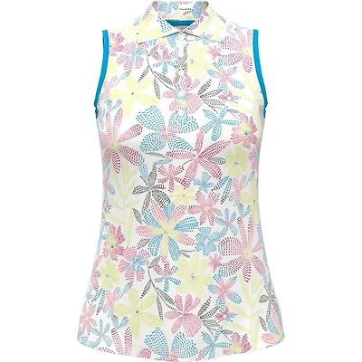 Women's Chev Floral Sleeveless Polo