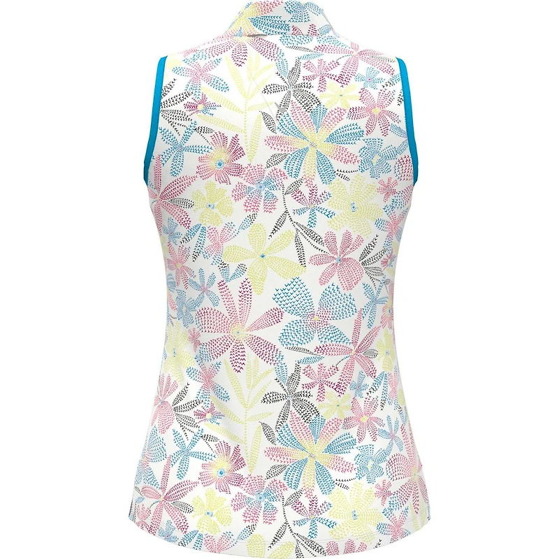 Women's Chev Floral Sleeveless Polo