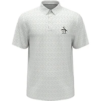 Men's Aop Golf Ball Print Short Sleeve Polo