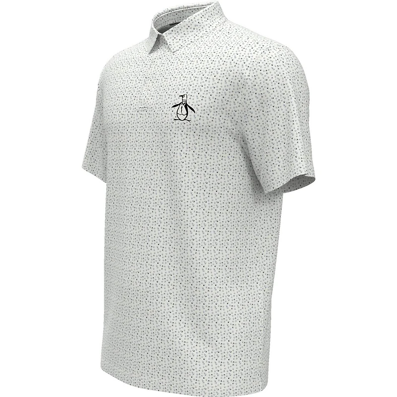 Men's Aop Golf Ball Print Short Sleeve Polo