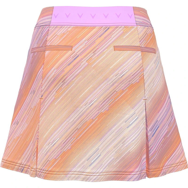 Women's Pleated Stripe 17 Inch Skort